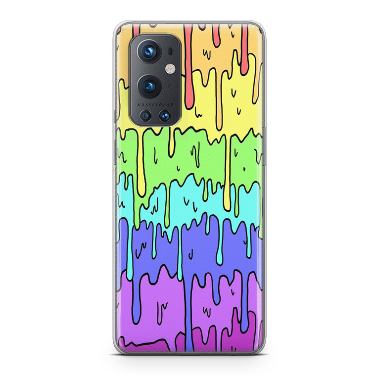 Pastel Kawaii Melting Rainbow OnePlus 9 Pro 5G Case