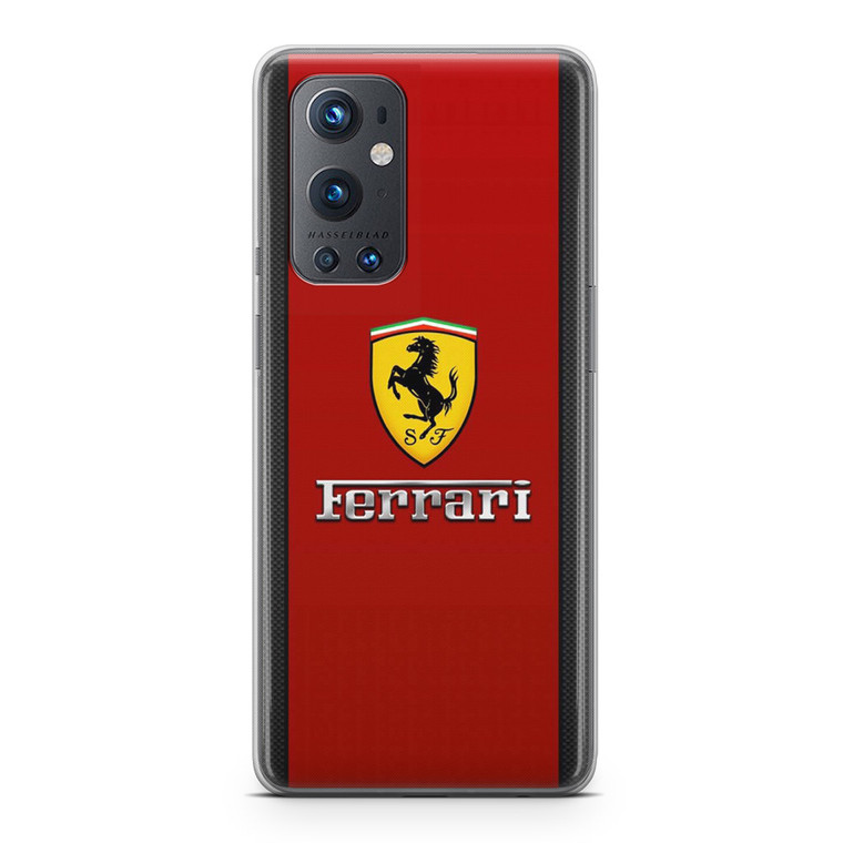 Ferrari Logo Red Carbon OnePlus 9 Pro 5G Case