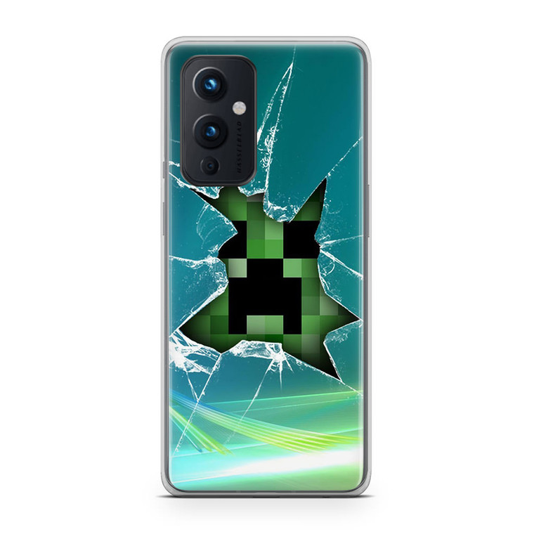 Minecraft Creeper Glass Broken OnePlus 9 5G Case