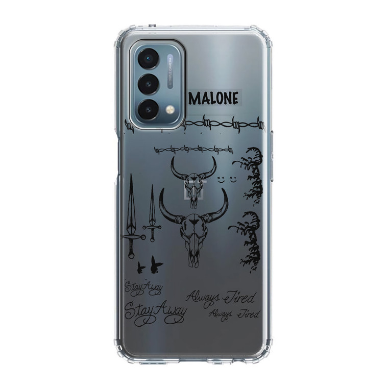 Post Malone Tattoo Transparent OnePlus Nord N200 5G Case