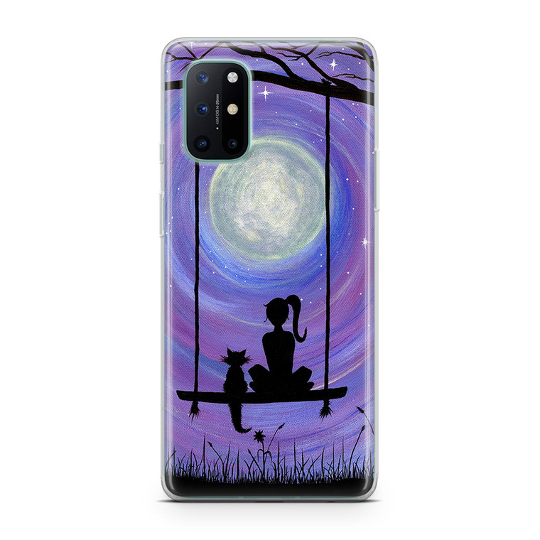 Woman Cat and Moon OnePlus 8T Case