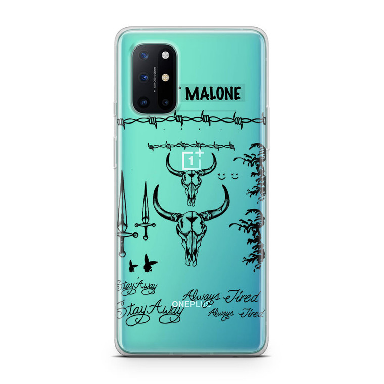 Post Malone Tattoo Transparent OnePlus 8T Case