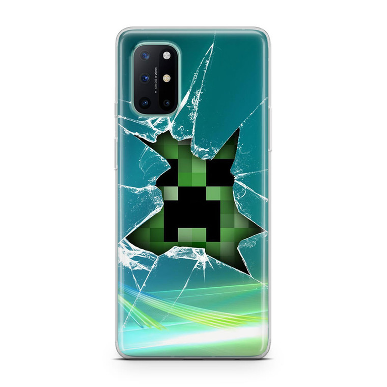 Minecraft Creeper Glass Broken OnePlus 8T Case