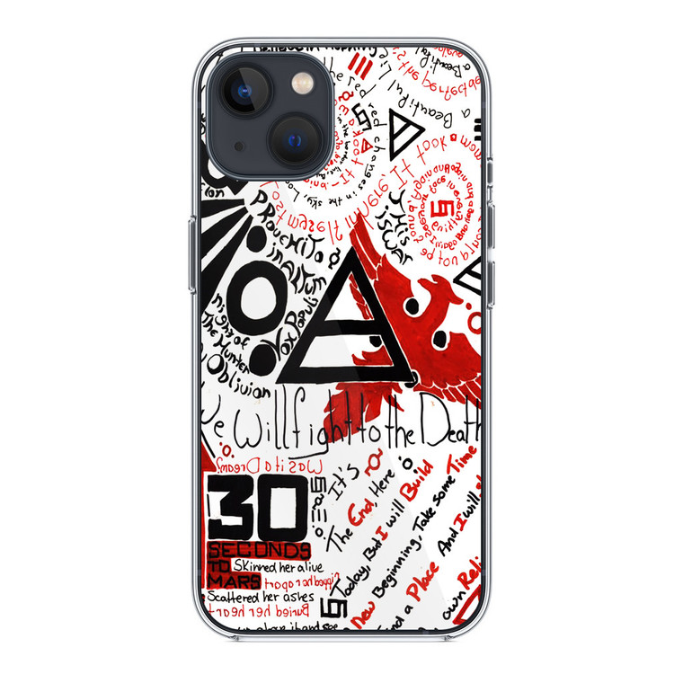 30 Second to Mars Quotes iPhone 14 Case