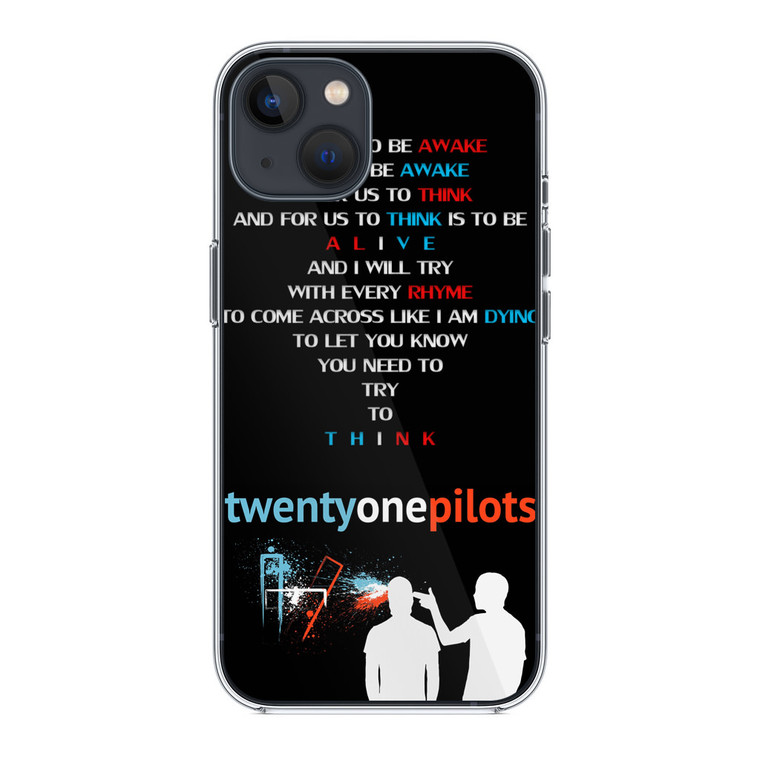 Twenty One Pilots - Car Radio Lyrics iPhone 14 Case