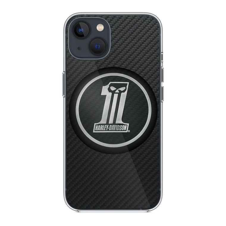 Harley Davidson Custom Dark Logo Carbon iPhone 14 Case