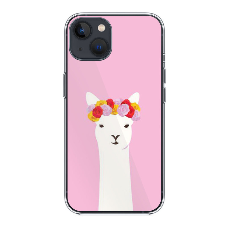 Llama Pink iPhone 14 Case