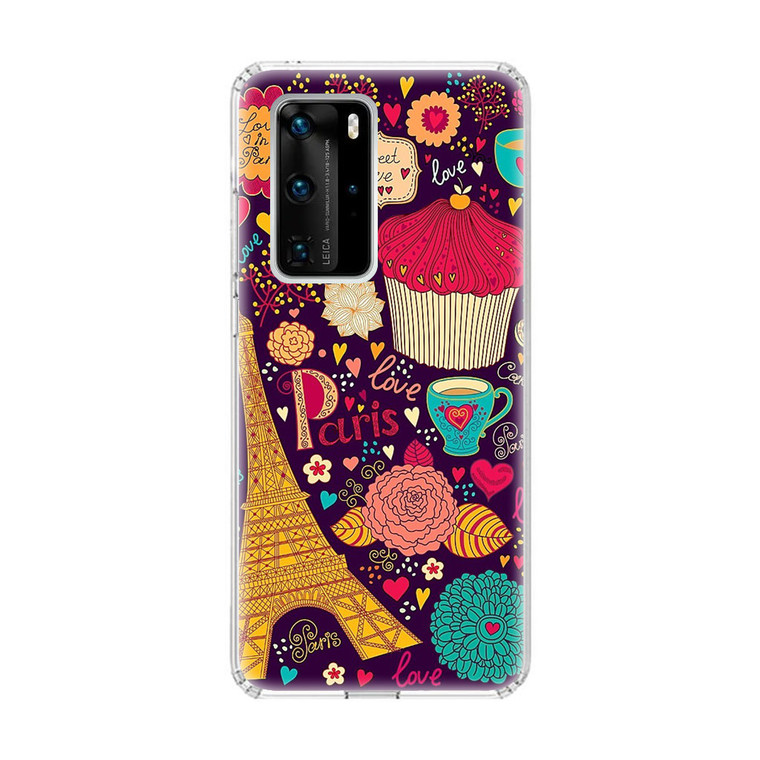 Vintage Love In Paris Huawei P40 Pro Case