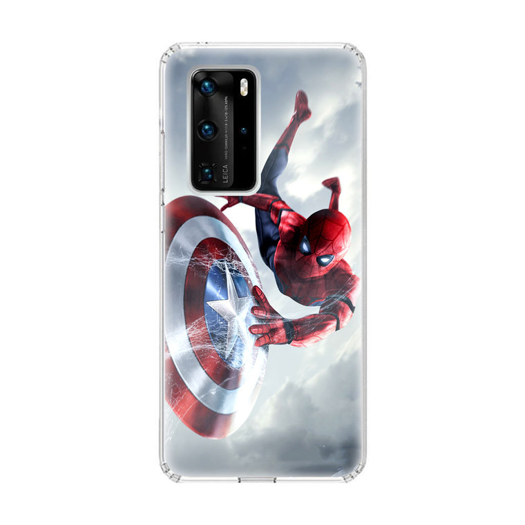 Spiderman Captain America Shield Huawei P40 Pro Case