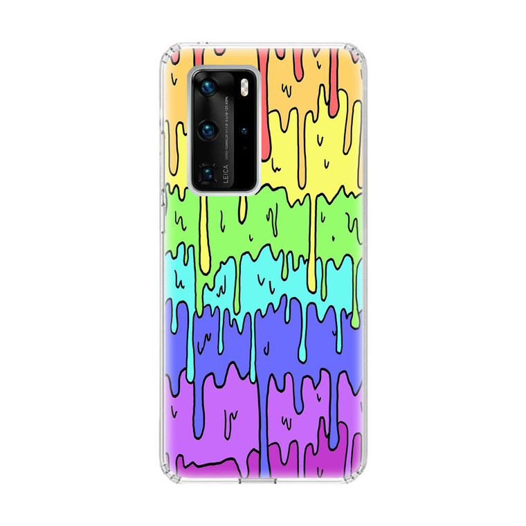 Pastel Kawaii Melting Rainbow Huawei P40 Pro Case