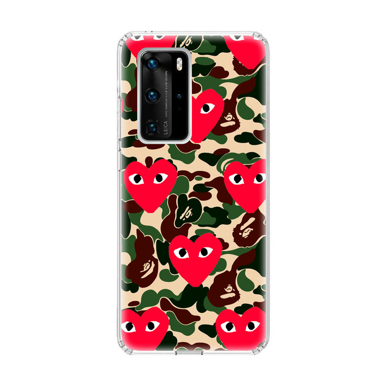 Bape x Comme Des Garcon Camo Huawei P40 Pro Case