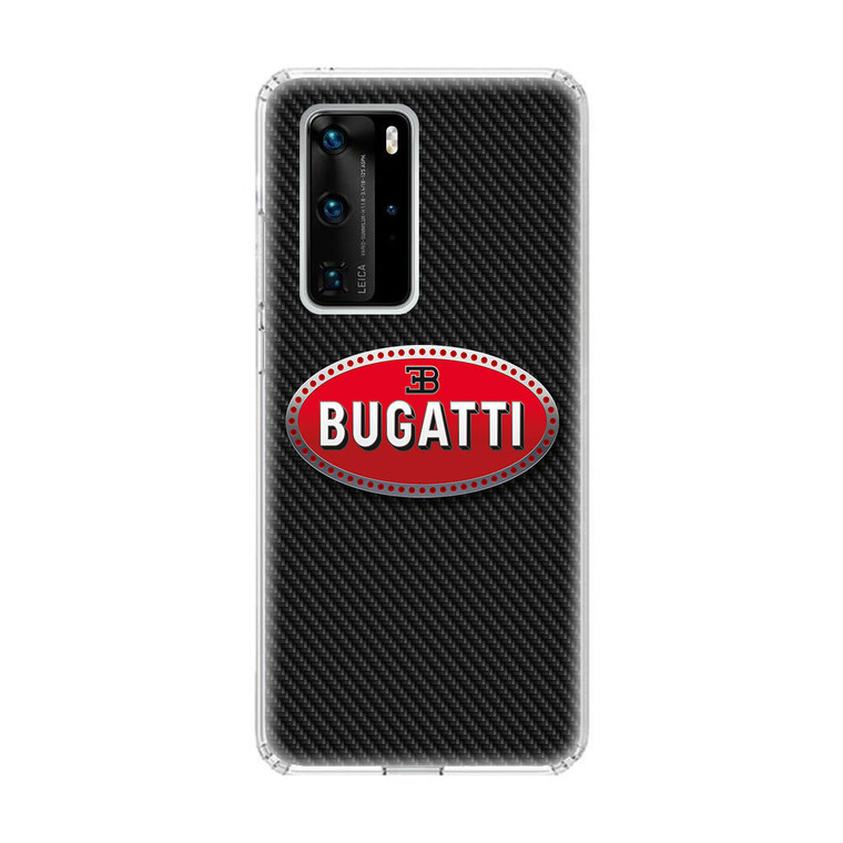 Bugatti Red Logo Huawei P40 Pro Case