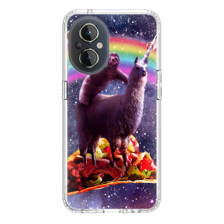 LLama and Sloth on space OnePlus Nord N20 5G Case