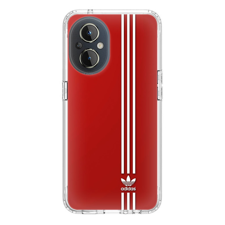 Brand Adidas Red White Sport OnePlus Nord N20 5G Case
