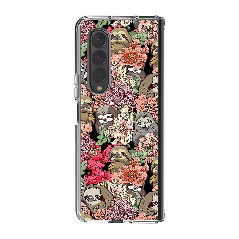 Because Sloth Flower Samsung Galaxy Z Fold3 Case