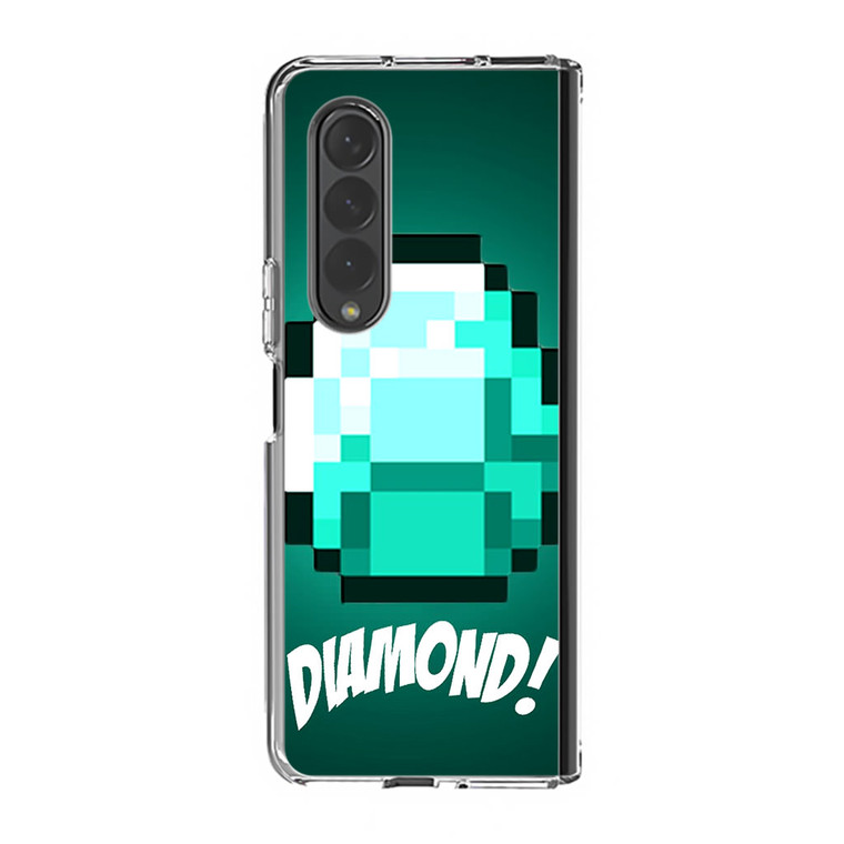 Diamond Minecraft Samsung Galaxy Z Fold3 Case