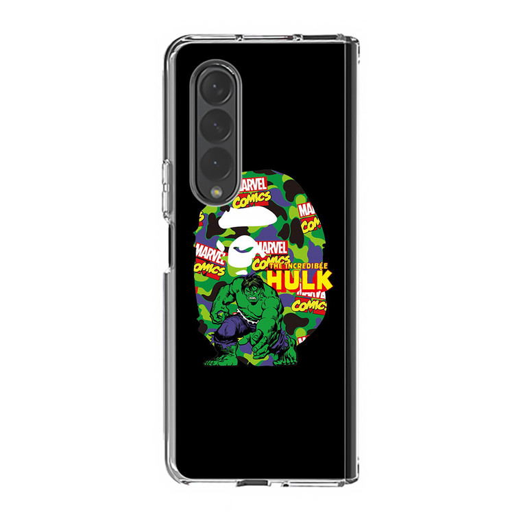 Marvel X Bape Hulk Samsung Galaxy Z Fold3 Case