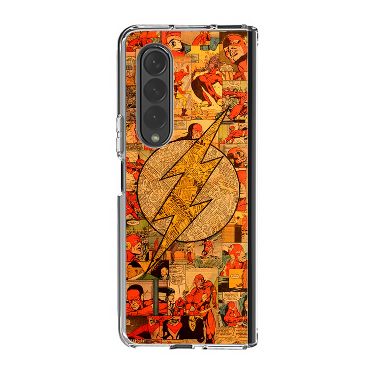 Flash Superhero Logo DC Comics Collage Samsung Galaxy Z Fold3 Case