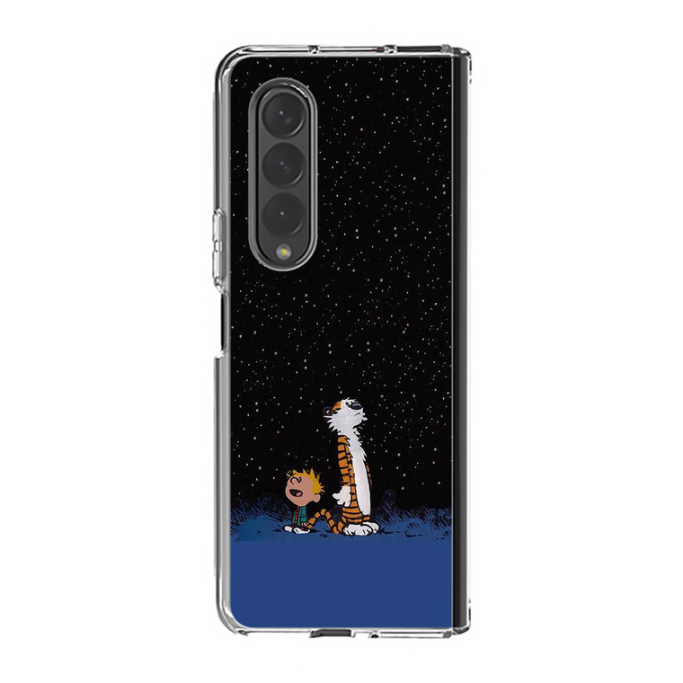 Calvin and Hobbes Space Samsung Galaxy Z Fold3 Case