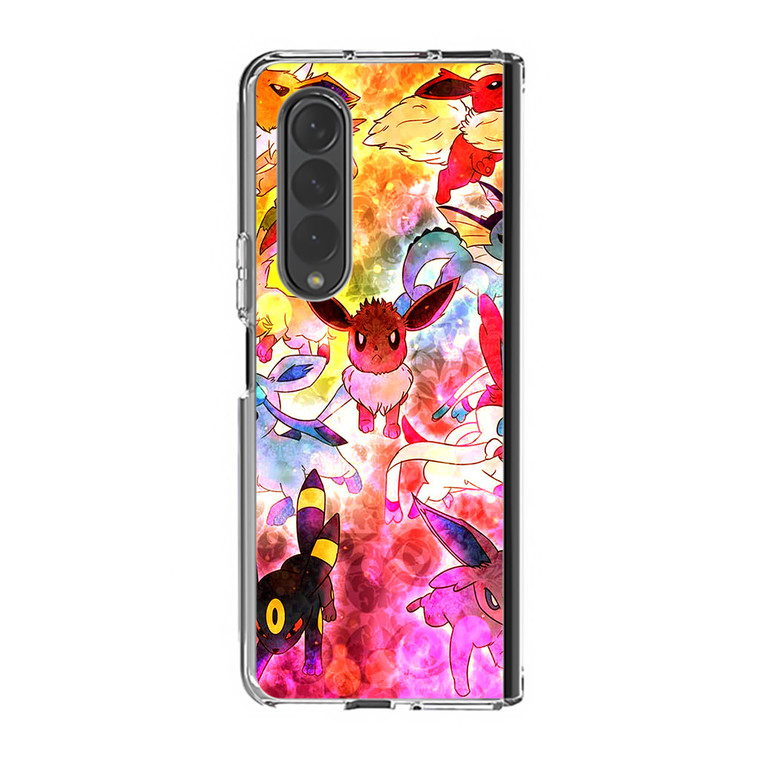 Pokemon Eevee Collage Samsung Galaxy Z Fold3 Case