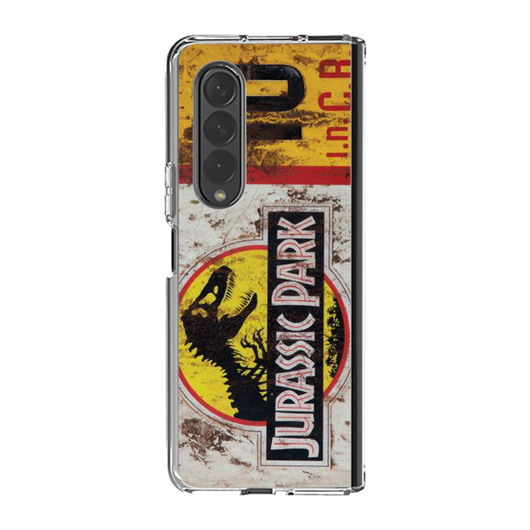 Jurassic Park Jeep License Number 10 Samsung Galaxy Z Fold3 Case