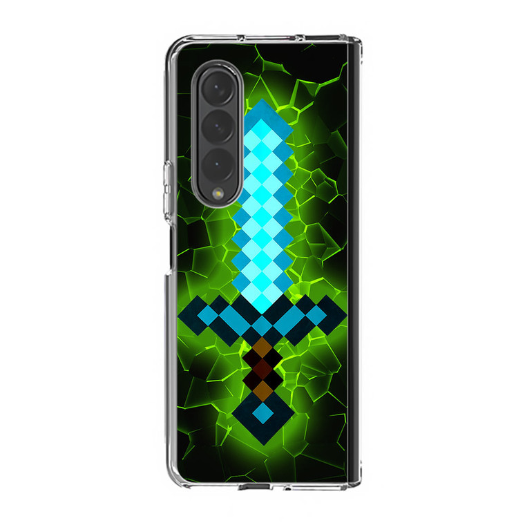 Minecraft Diamond Sword Samsung Galaxy Z Fold3 Case