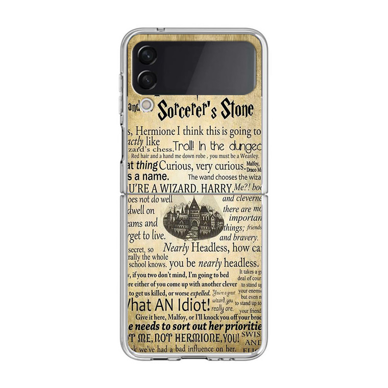 Harry Potter and The Sorcerer Stone Quotes Samsung Galaxy Z Flip3 Case