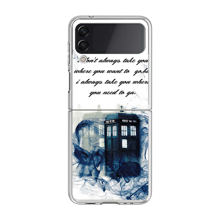 Tardis Doctor Who Smoke Quotes Samsung Galaxy Z Flip3 Case