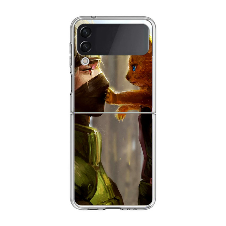 Naruto Hatake Kakashi Cat Samsung Galaxy Z Flip3 Case