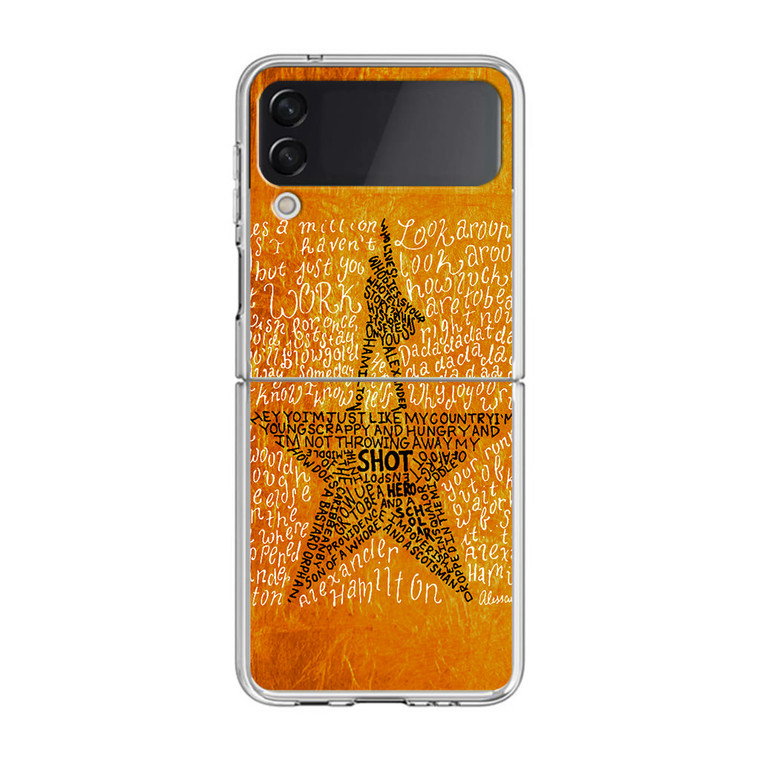 Hamilton Musical Lyrics Samsung Galaxy Z Flip3 Case