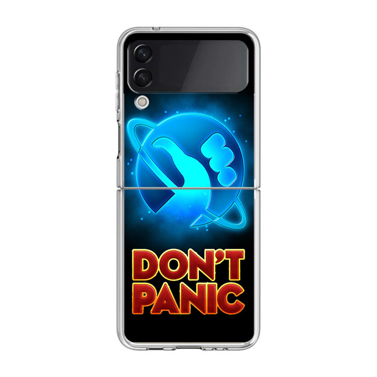 Hitchhiker's Guide To The Galaxy Dont Panic Samsung Galaxy Z Flip3 Case