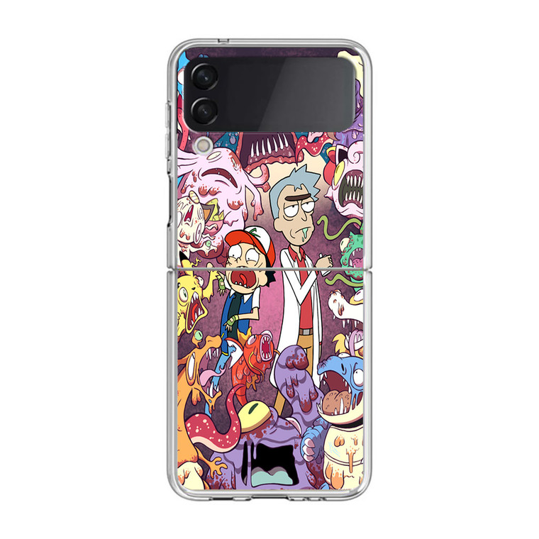 Rick And Morty Pokemon1 Samsung Galaxy Z Flip3 Case