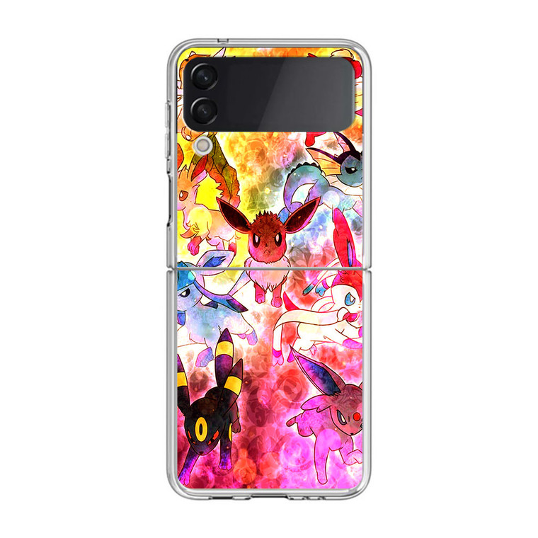 Pokemon Eevee Collage Samsung Galaxy Z Flip3 Case