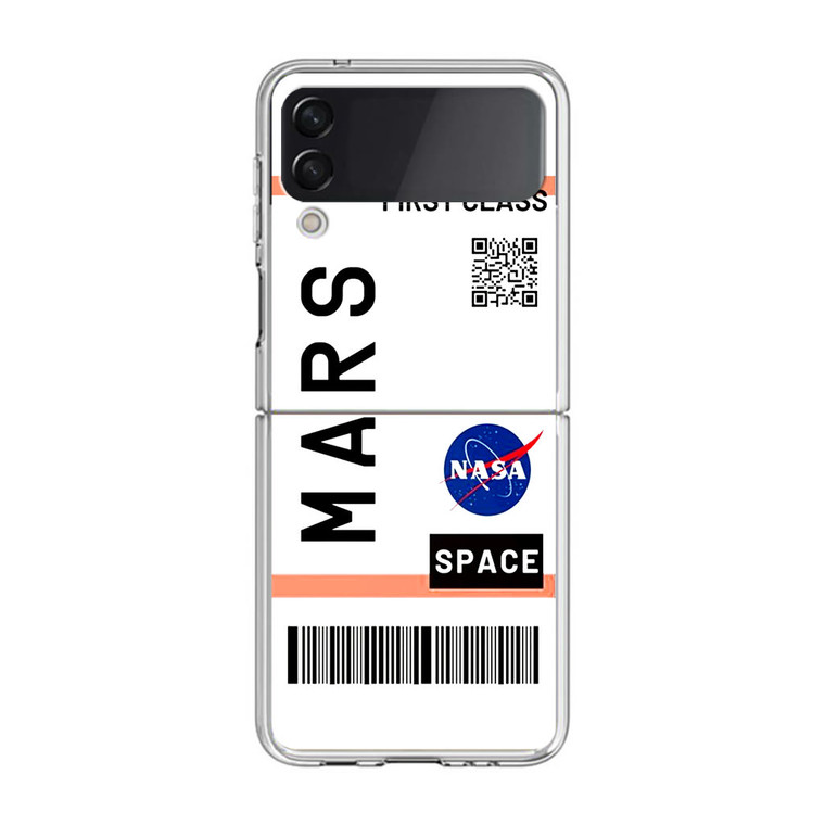 Mars Planet First Class Ticket Samsung Galaxy Z Flip3 Case
