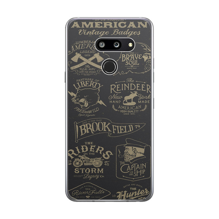 American Vintage Badges LG G8 ThinQ Case