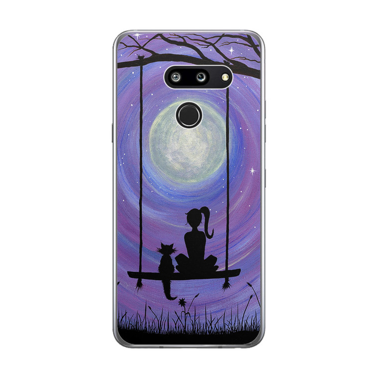 Woman Cat and Moon LG G8 ThinQ Case