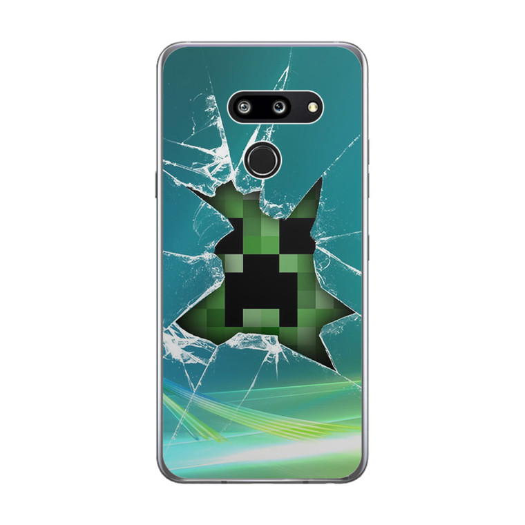 Minecraft Creeper Glass Broken LG G8 ThinQ Case