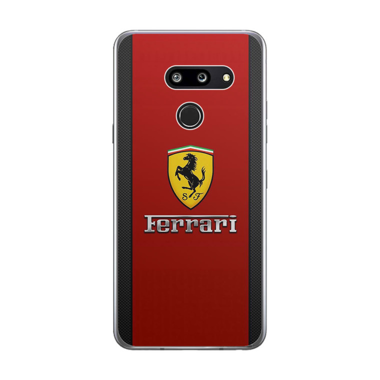 Ferrari Logo Red Carbon LG G8 ThinQ Case