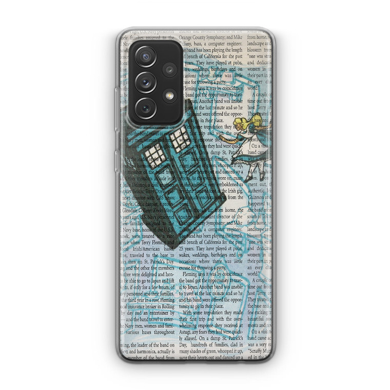 Alice In Wonderland, Tardis Doctor Who Samsung Galaxy A23 5G Case