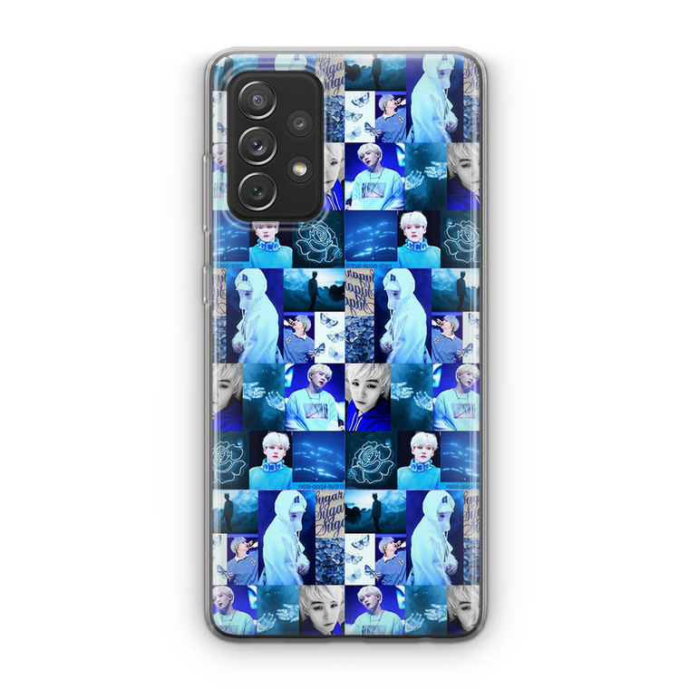 BTS Suga Blue Aesthetic Collage Samsung Galaxy A23 5G Case