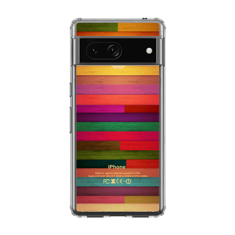 Colorful Wood Pattern Google Pixel 7 Case