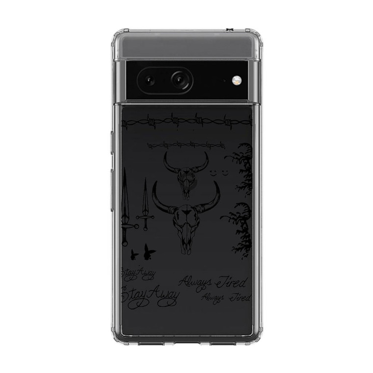 Post Malone Tattoo Transparent Google Pixel 7 Case