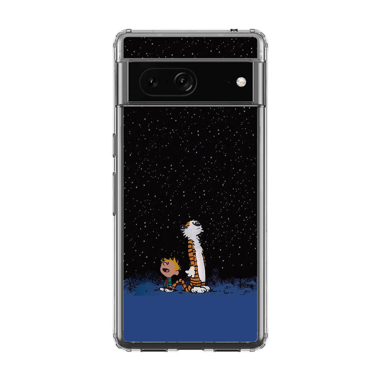 Calvin and Hobbes Space Google Pixel 7 Case