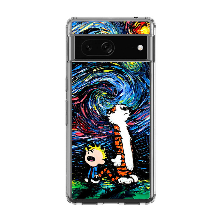 Calvin and Hobbes Art Starry Night Google Pixel 7 Case