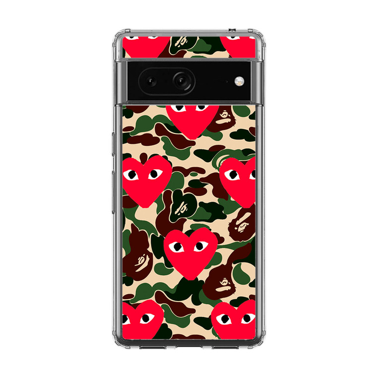 Bape x Comme Des Garcon Camo Google Pixel 7 Case