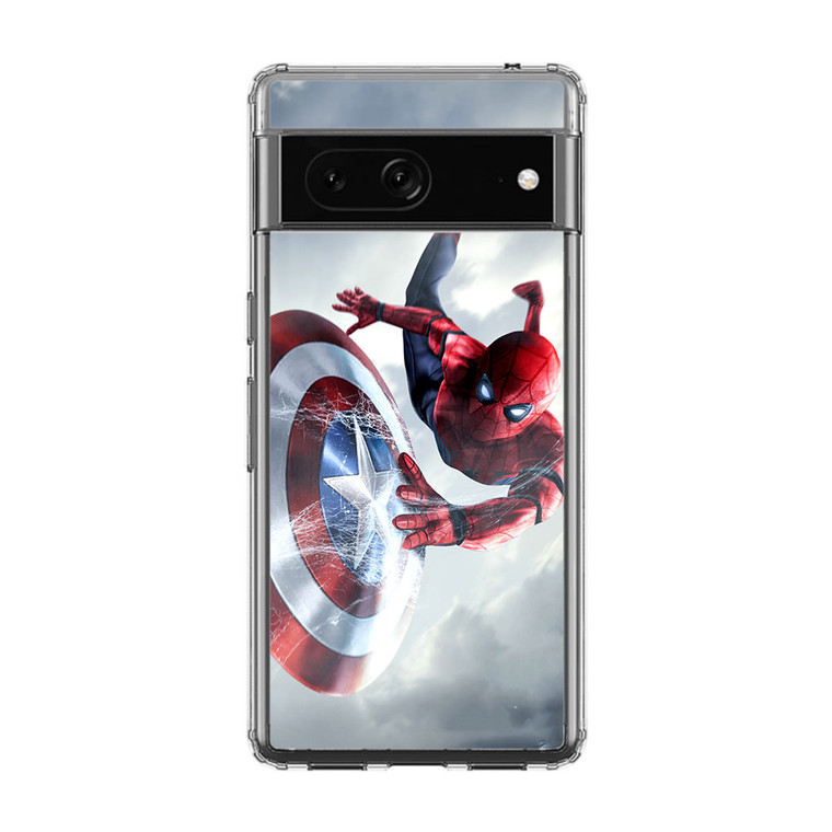 Spiderman Captain America Shield Google Pixel 7 Pro Case