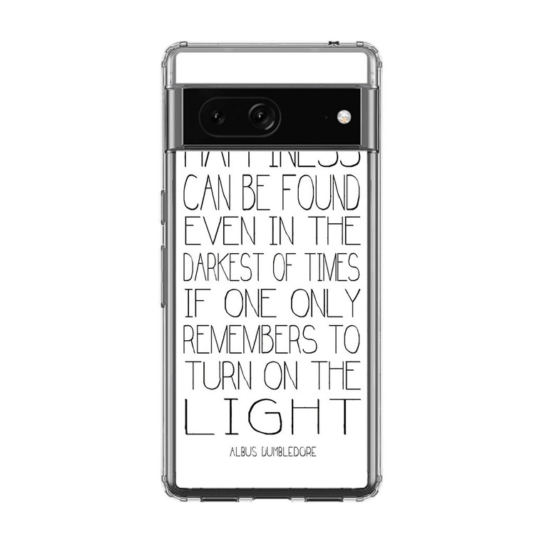 Albus Dumbledore Quotes in White Google Pixel 7 Pro Case