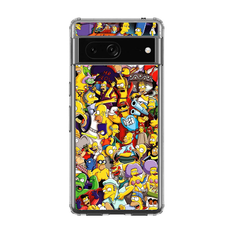 The Simpsons Characters Google Pixel 7 Pro Case
