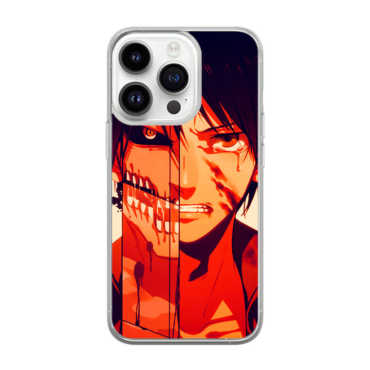 Attack on Titan Eren Yeager Half Faced iPhone 14 Pro Case