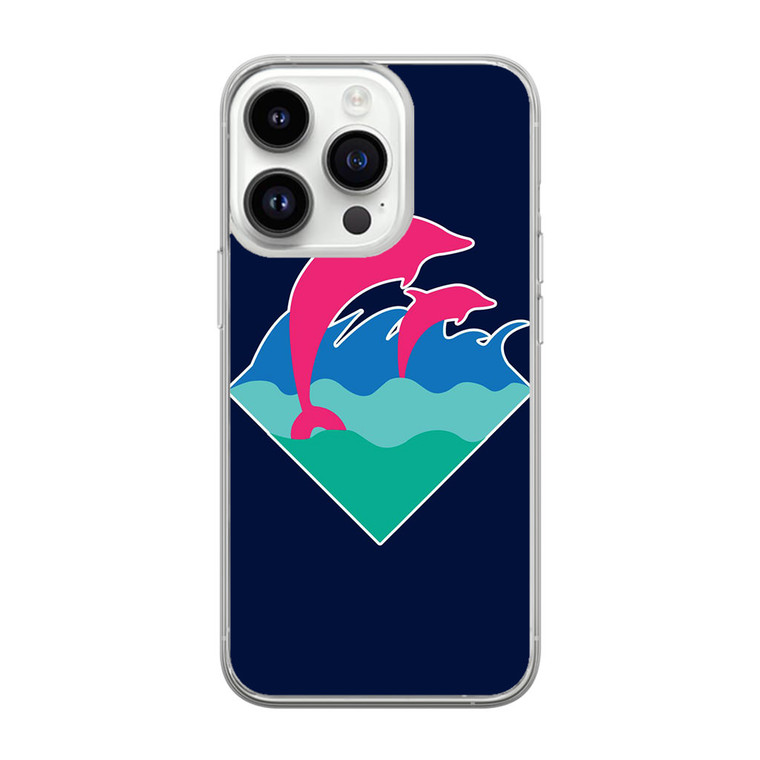 Pink Dolphin Logo iPhone 14 Pro Case